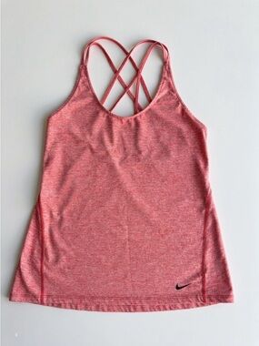 Nike Pink Dri-Fit Cross-Back Athletic Tank Size Small